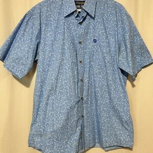 Wrangler Light Blue Patterned Men's Shirt